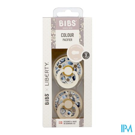 Bibs 2 Fopspeen Duo Liberty Garden Bobo Ivory 2 4