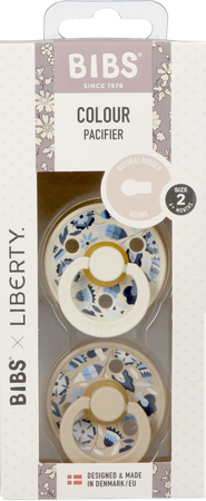 Bibs 2 Fopspeen Duo Liberty Garden Bobo Ivory 2 4