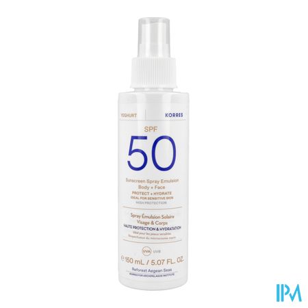 Korres Ks Spray Sol Yogourt Em.ip50 Vis&corp 150ml 3