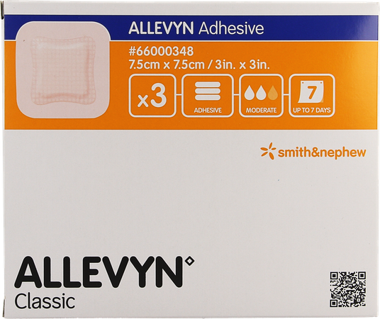 Allevyn Adh Pans Hydrocel. 7,5x 7,5cm 3 66000348 1