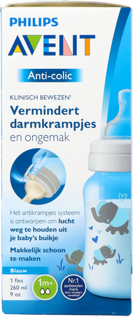 Philips Avent A/colic Zuigfles 260ml Blauw SCF821/15 2
