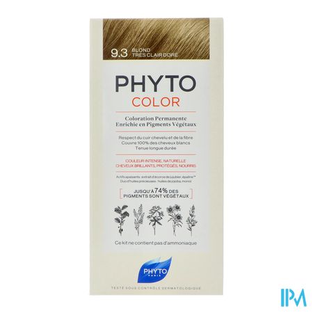 Phytocolor 9.3 Blond Tres Clair Dore 7