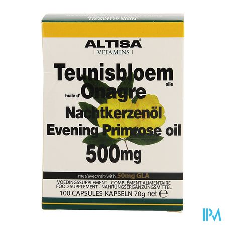 Altisa Teunisbloemolie 500mg Caps 100 1