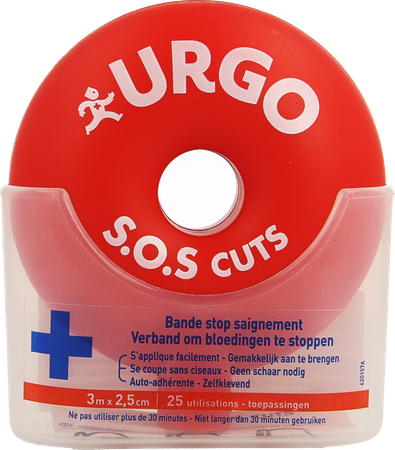Urgo Sos Cuts Bande 3m X 2,5cm 1
