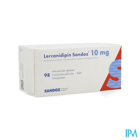 Lercanidipin Sandoz 10mg Comp 98 X 10mg