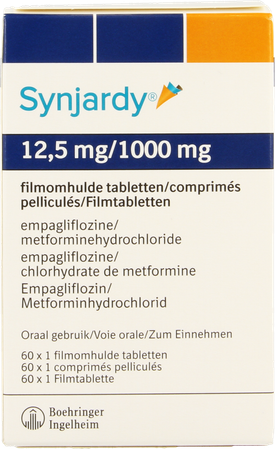 Synjardy 12,5mg/1000mg Comp Pell 60 X 1 Ud 1