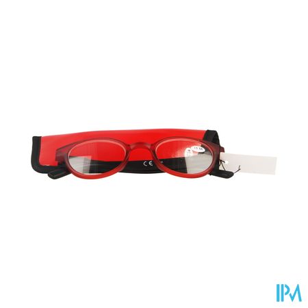 Pharmaglasses Leesbril Round +1.50 Red/black
