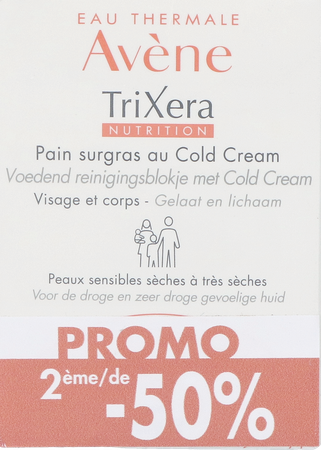 Avene Trixera Nutrition Reinig. Blok Duo 2x100g 2