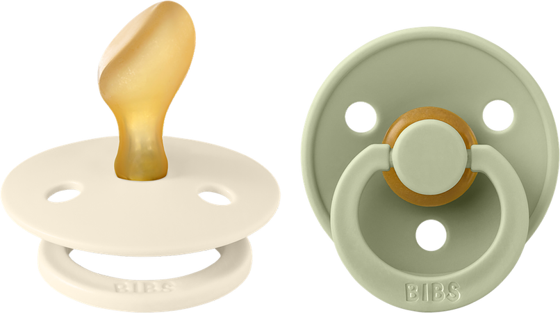 Bibs 2 Sucette Anatomic Duo Ivory/sage