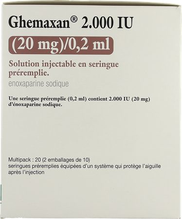 Ghemaxan 2.000ui 20mg/0,2ml Ser Prer. 20+pr.aig. 1