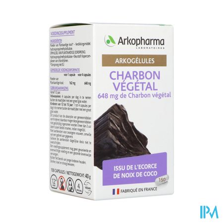 Arkogelules Charbon Vegetal Caps 150