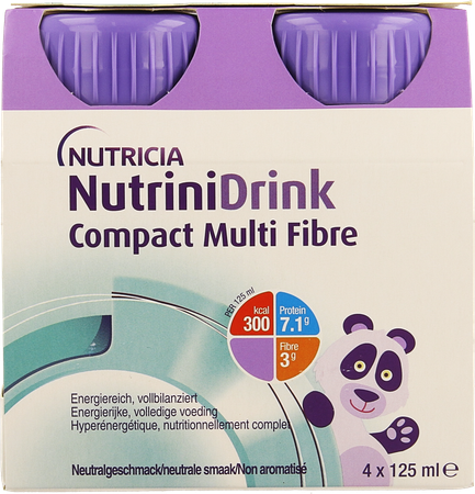 NutriniDrink Compact Multi Fibre Neutrale Smaak 4x125ml 2