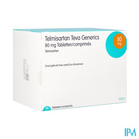 Telmisartan 80mg Teva Tabl 98