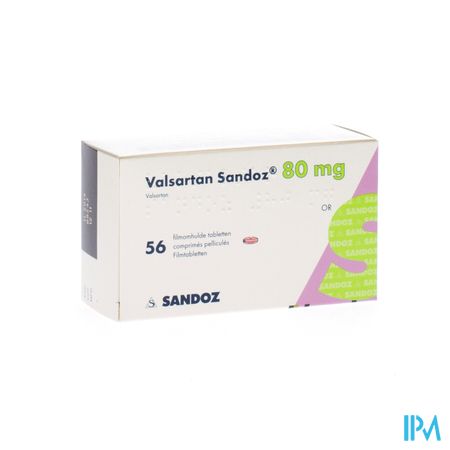 Valsartan Sandoz 80mg Comp Pell 56 X 80mg 1