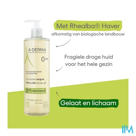 Aderma Indisp.douchegel Overvet 750ml 17