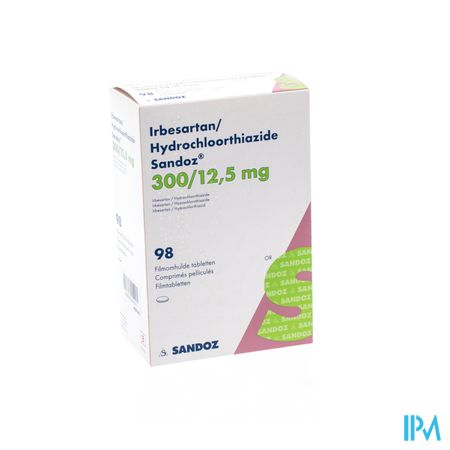 Irbesartan Hydroch Sandoz Tabl 98x300mg/12,5mg