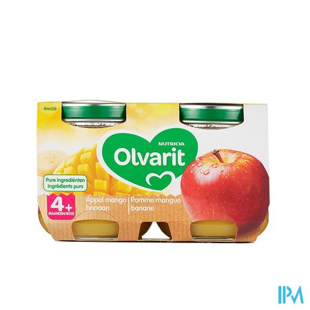 Olvarit Fruit Appel Mango Banaan 2x125g