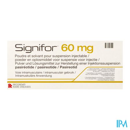 Signifor 60mg Pdr+solv Vr Susp Inj 1fl+voorg.spuit 1