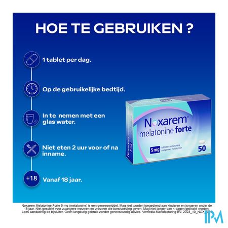 Noxarem Melatonine Forte 5mg Tabl 50 12