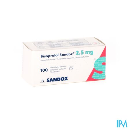 Bisoprolol Sandoz 2,5mg Comp Pell 100 X 2,5mg