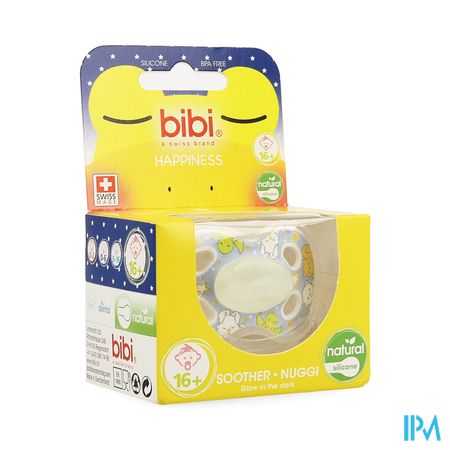 Bibi Fopspeen Hp Natural 4 Friends Glow Dark +16m
