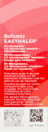 Bufomix 80mcg 4,5mcg Easyhaler Inhal Pdr Dos 120 4