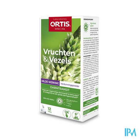 Ortis Vruchten & Vezels Milde Werking Sticks12x10g