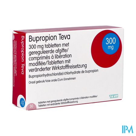 Bupropion Teva 300mg Geregul.afgifte Comp 30