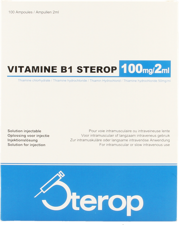 Vitamine B1 Sterop 100 mg/2 ml sol. inj. i.m./i.v. amp. 100 x 2 ml 1