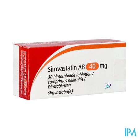 Simvastatin Ab 40mg Filmomh Tabl 30