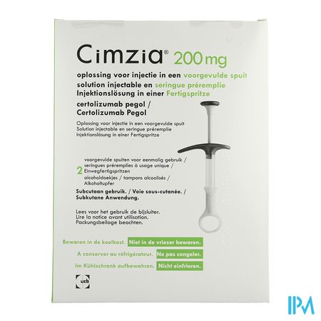 Cimzia 200mg Abacus Opl Inj Voorgev.spuit 2+2tamp. 3