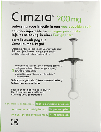 Cimzia 200mg Abacus Opl Inj Voorgev.spuit 2+2tamp. 3