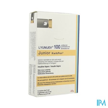 Lyumjev 100ie/ml Junior Kwikpen Opl Inj Pen 5x3ml