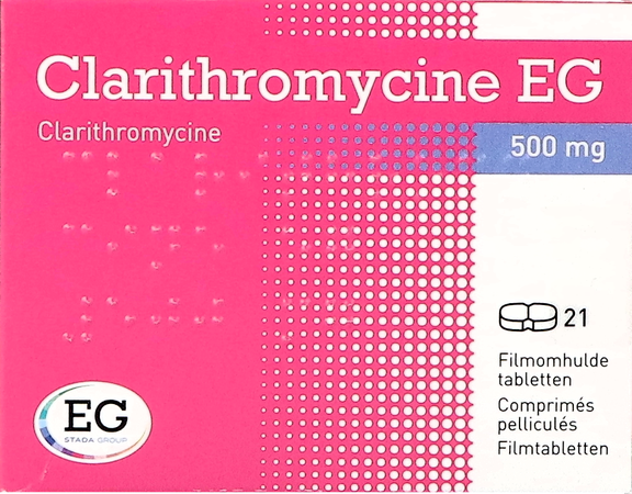 Clarithromycine EG Tabl 21X500Mg 2