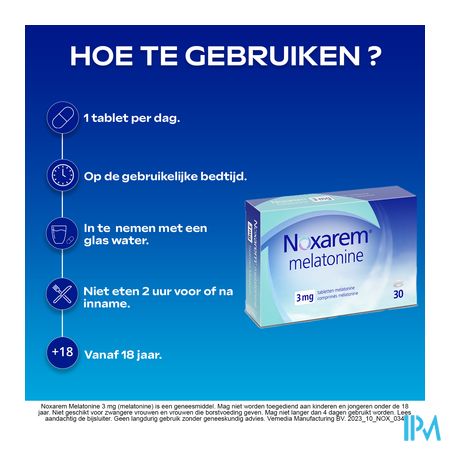 Noxarem Melatonine 3mg Comp 30 4