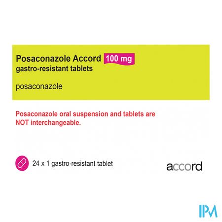 Posaconazole Accord 100mg Maagsapresist Comp 24 1