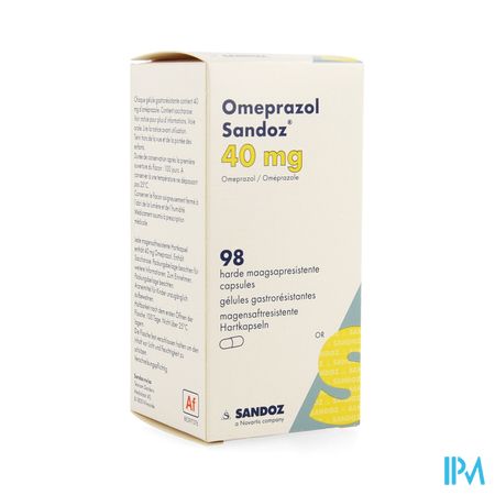 Omeprazol Sandoz Caps Enter 98 X 40mg 1