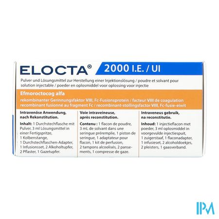 Elocta 2000ie Pdr+solv Voor Opl Inj 1 1