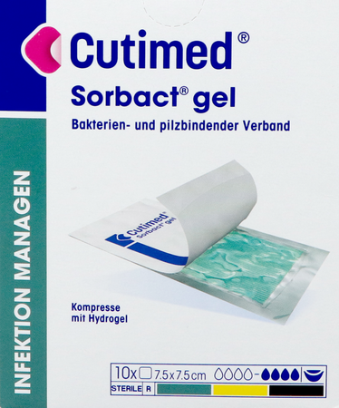 Cutimed Sorbact Gel 7,5cmx 7,5cm 10 7261100 3