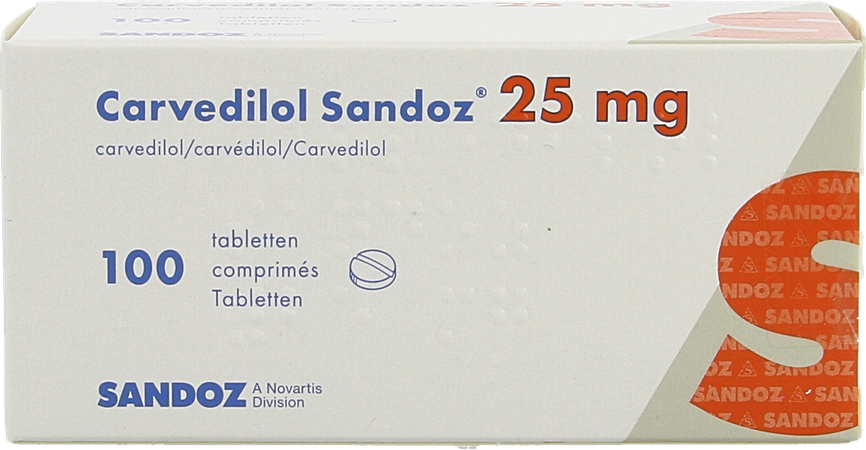 Carvedilol Sandoz Comp 100 X 25mg 3