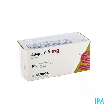 Adoport Sandoz 5,0mg Caps Harde 100 X 5,0mg