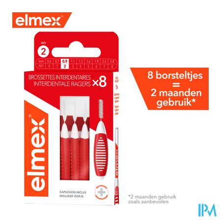 Elmex Set Interdentale Borsteltjes Iso 2 0,9mm 8 4