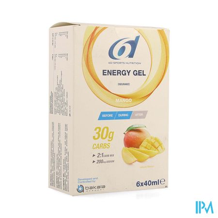 6d Sixd Energy Gel Mango 6x40ml 2