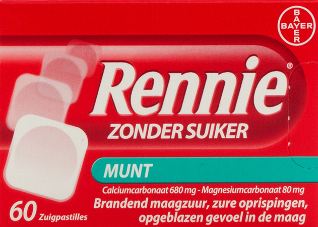 Rennie Mint Z/suiker Zuigtabl 60 3
