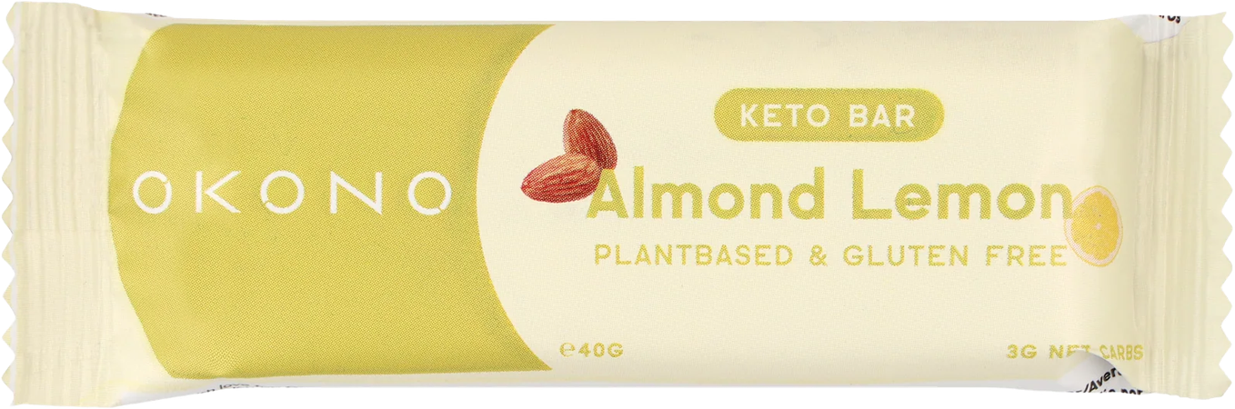 Okono Amandel Citroen Keto Bar 40g 1