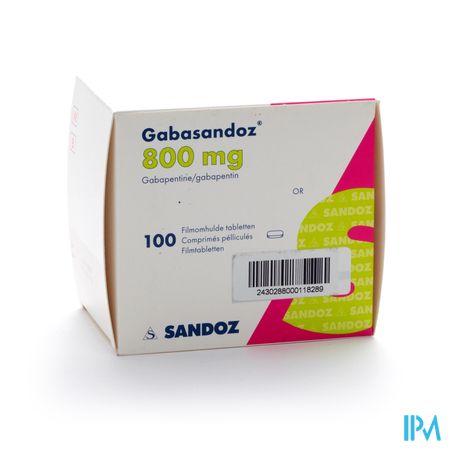 Gabapentine 800mg Sandoz Comp 100 X 800mg 1