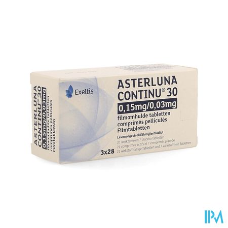 Asterluna Continu 30 0,15mg/0,03mg Film.tabl3x21+7