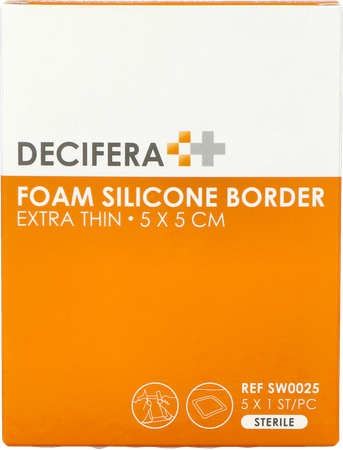 Decifera Foam Silicone Border Extra Thin 5x5cm 1