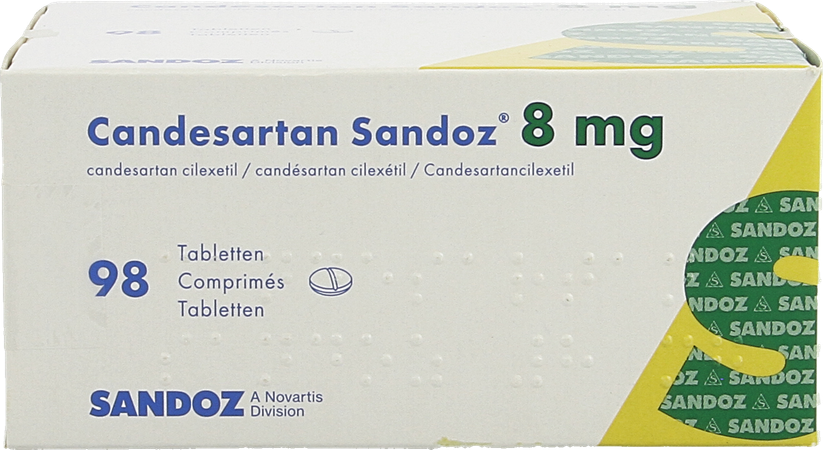 Candesartan Sandoz Tabl 98 X 8mg 2