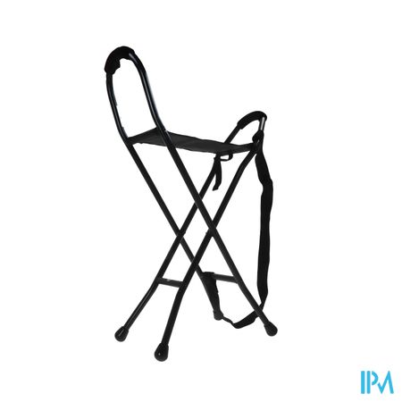 Pluviose Canne Siege Assise Haute Aluminium Noir